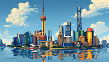 地标性建筑上海东方明珠