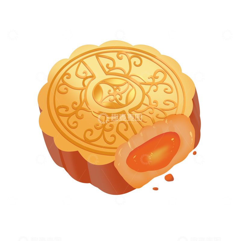 源文件下载【趣麦麦图】中秋节手绘月饼png图片