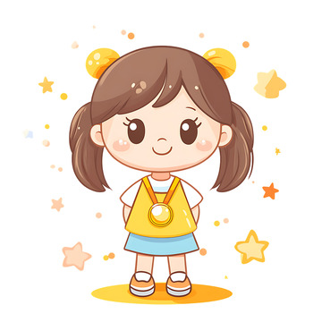 获得奖牌的女生