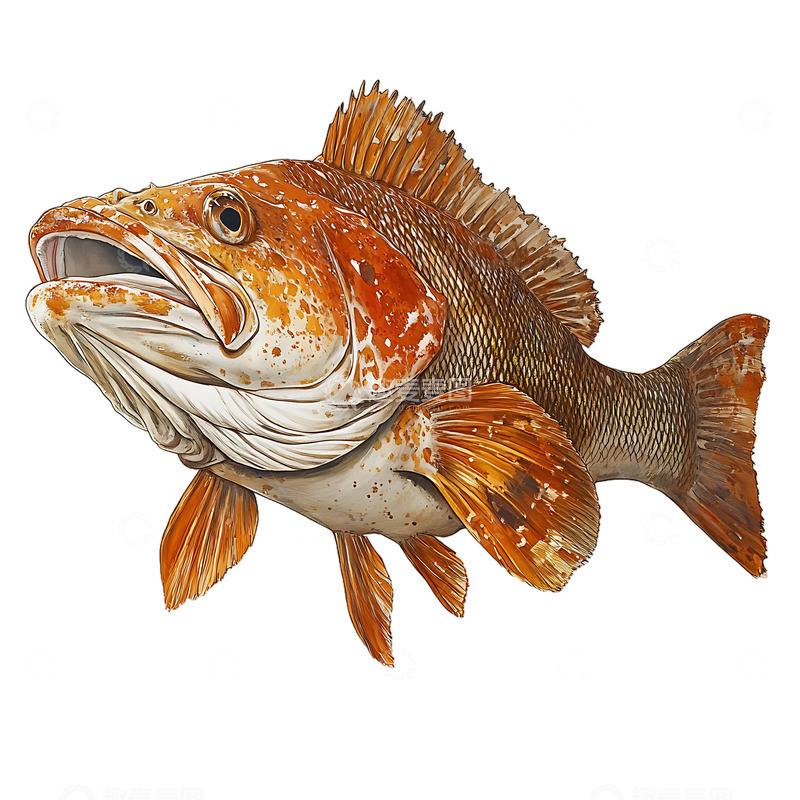 高清大图下载【趣麦麦图】石斑鱼海洋鱼类淡水鱼