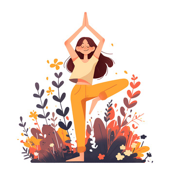 一个做瑜伽的女士