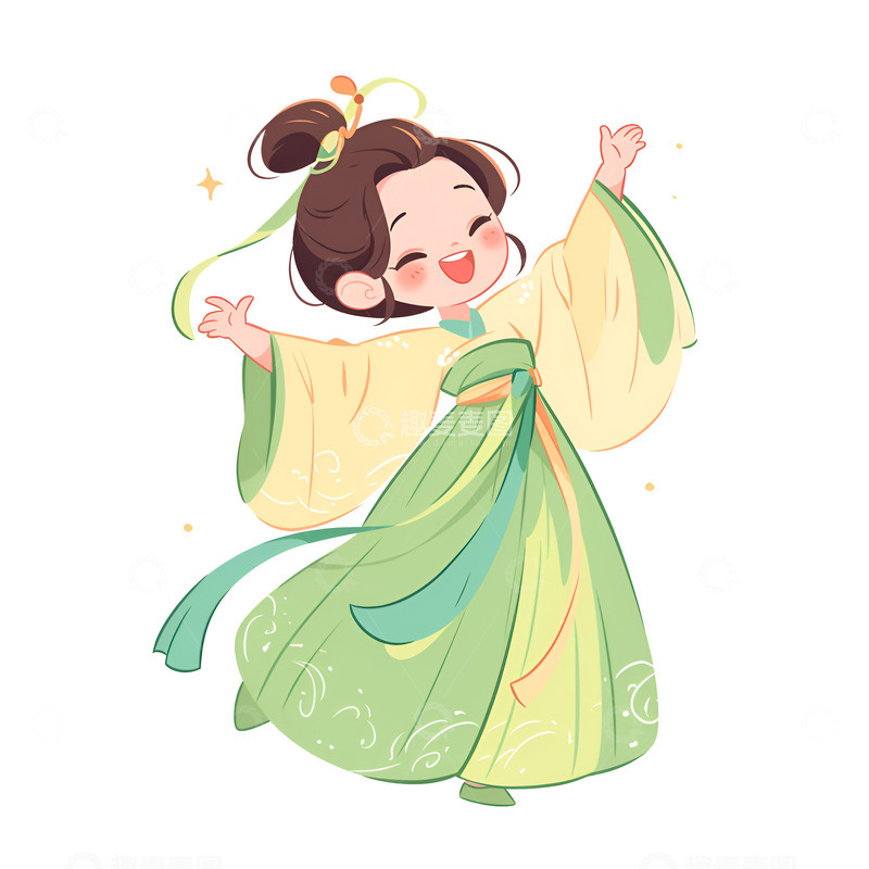 高清大图下载【趣麦麦图】穿着古装的女孩