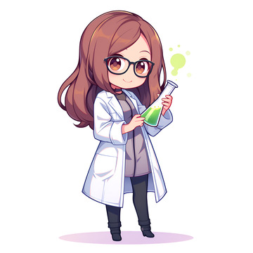 拿着药剂的女科学家