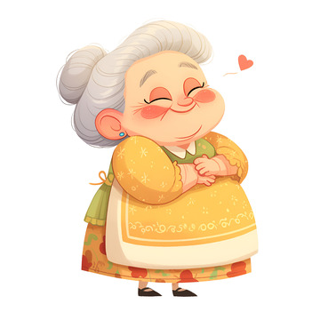 一个可爱的老奶奶