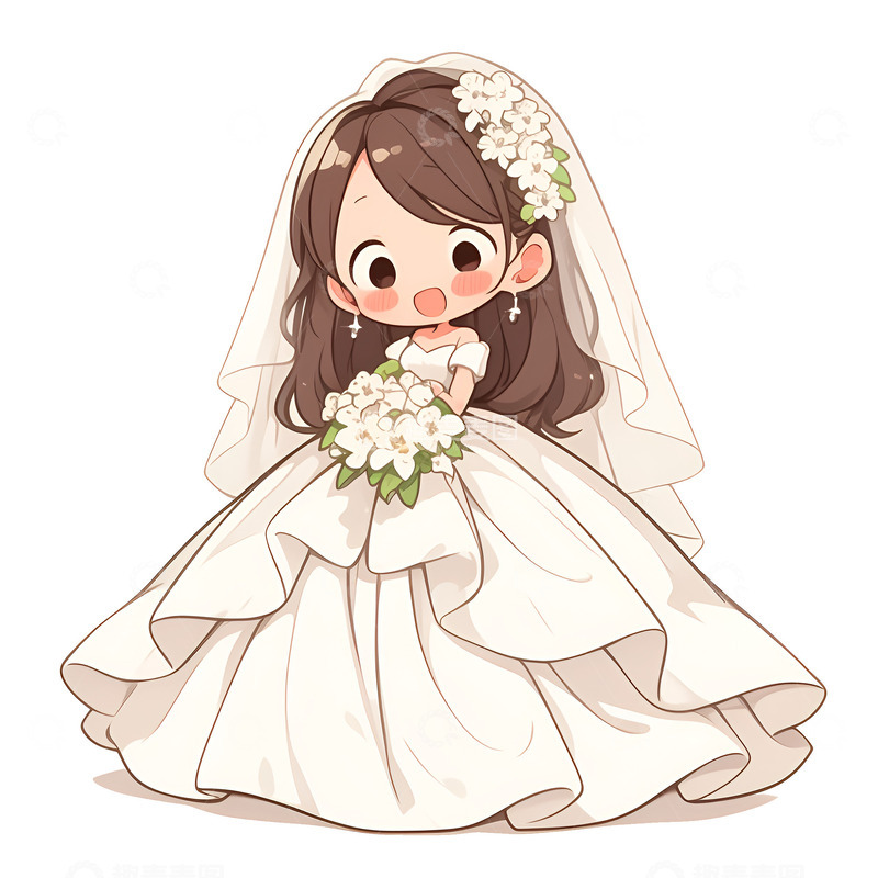高清大图下载【趣麦麦图】穿着婚纱的新娘