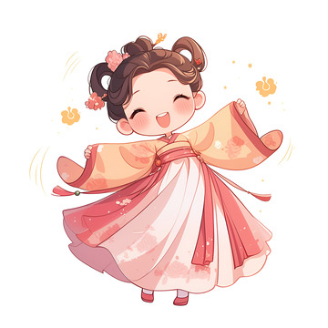 可爱的古代小女孩