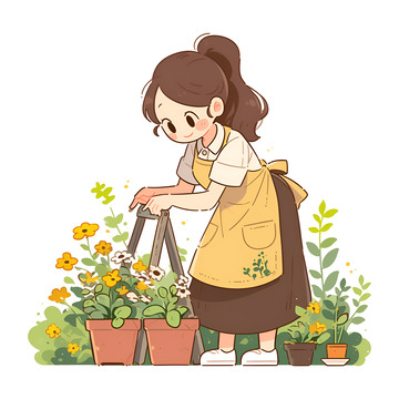 提着花篮的女孩