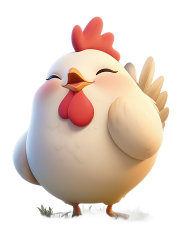 卡通公鸡鸡肉可爱