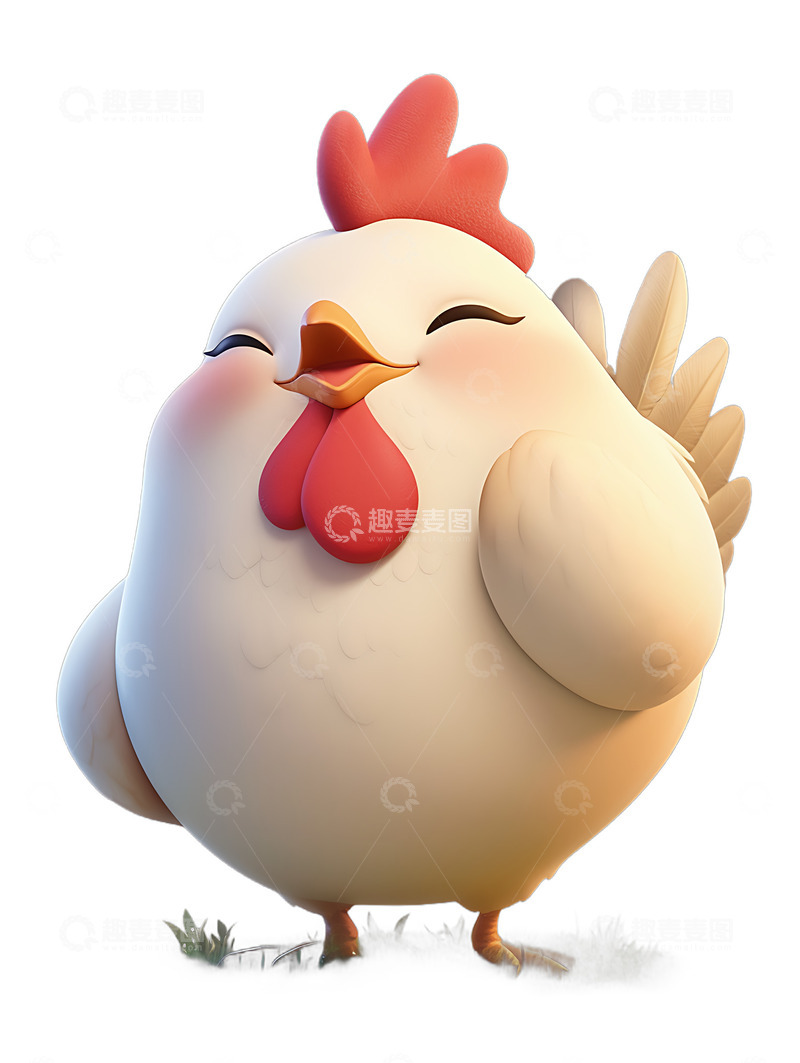 高清大图下载【趣麦麦图】卡通公鸡鸡肉可爱