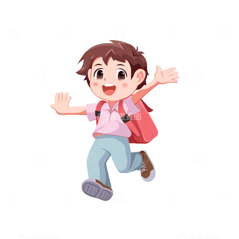 源文件下载【趣麦麦图】开学季学生上学补课