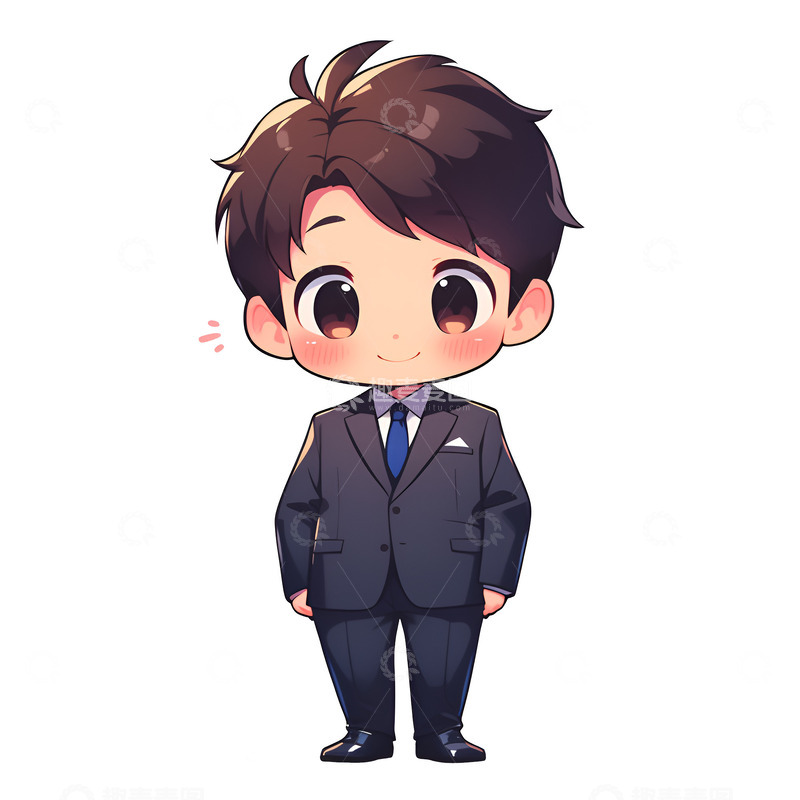 高清大图下载【趣麦麦图】穿着西装的男孩