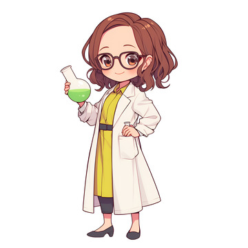 拿着药剂的科学家