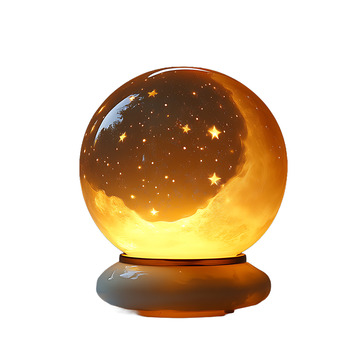 水晶球夜灯装饰