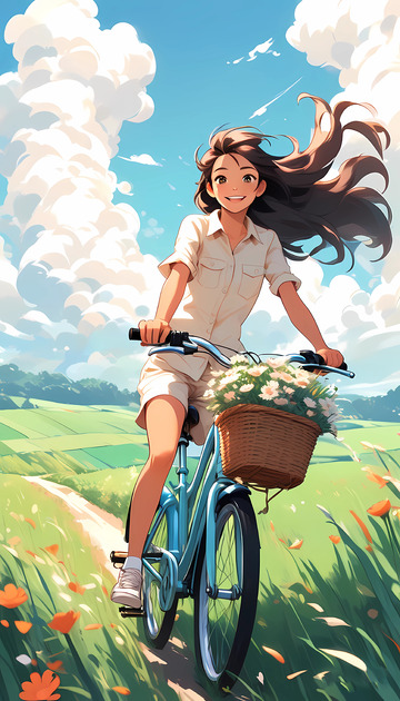 骑行出游手机壁纸