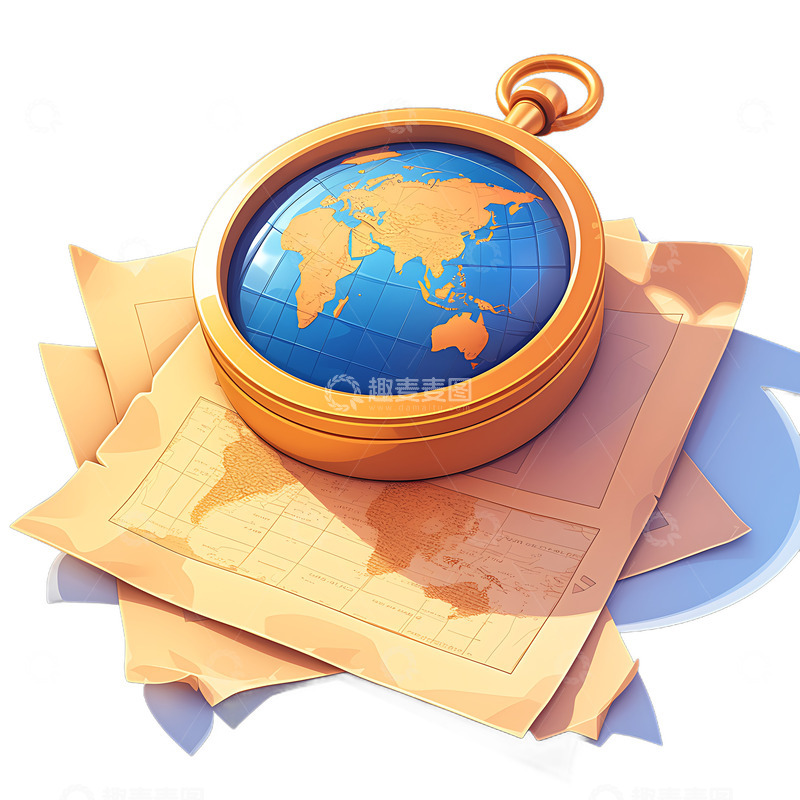 高清大图下载【趣麦麦图】地图与指南针图标