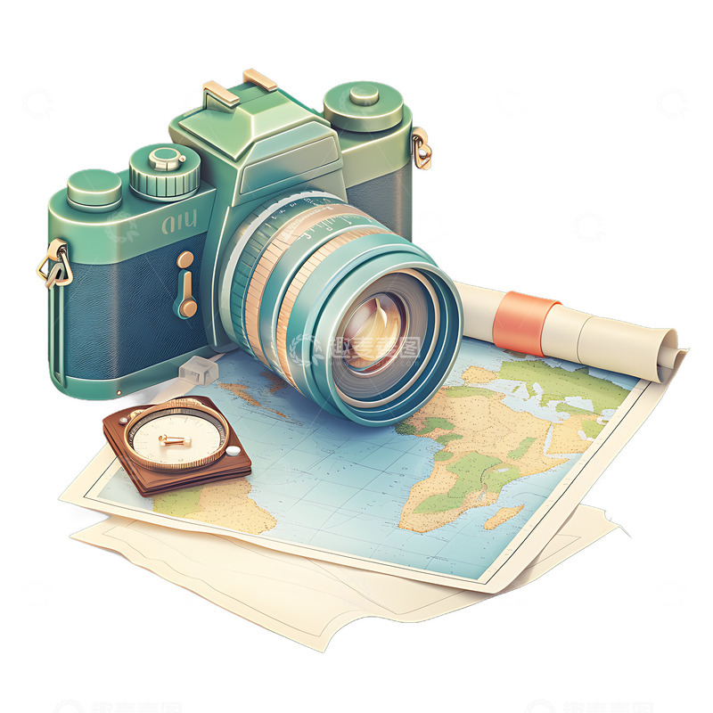 高清大图下载【趣麦麦图】旅行相机地图图标