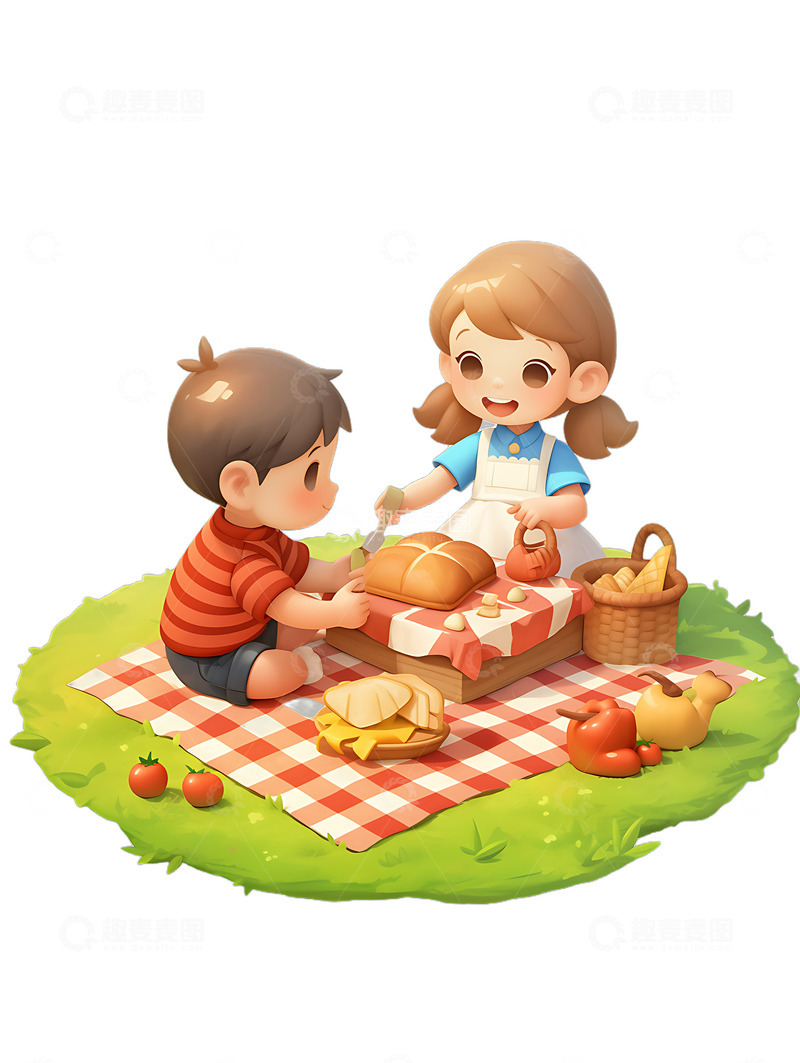 高清大图下载【趣麦麦图】户外野餐美味