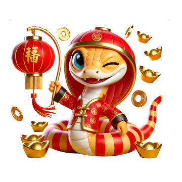 蛇年生肖IP卡通3D素材