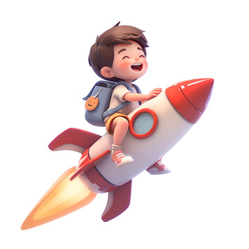 坐着火箭的学生