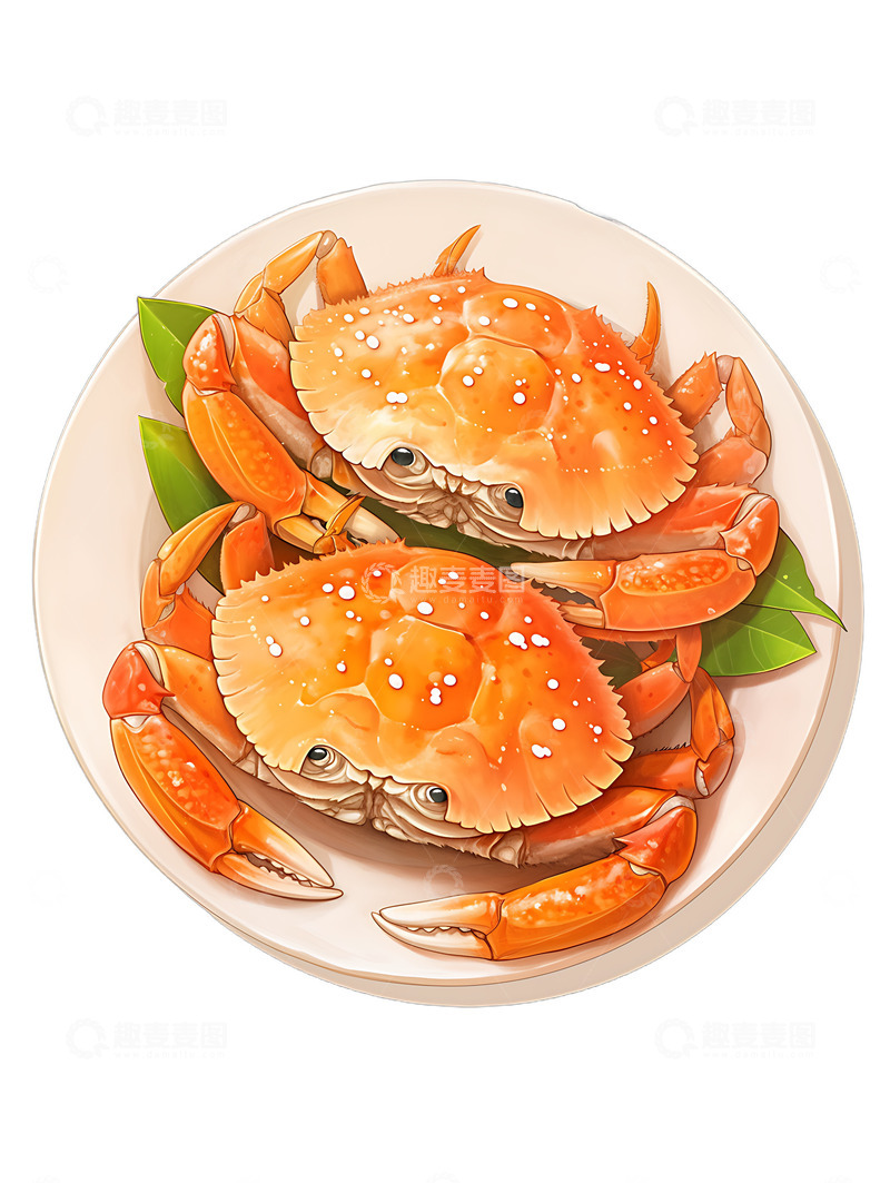 一盘大螃蟹美食中秋