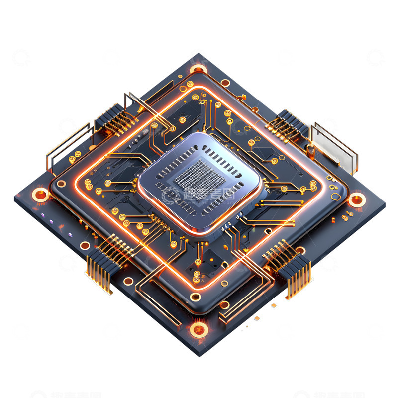 高清大图下载【趣麦麦图】卡通芯片数码
