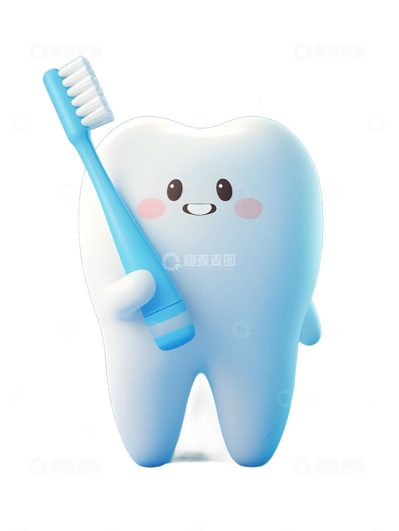 高清大图下载【趣麦麦图】卡通护牙牙齿牙刷