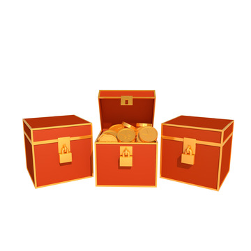 金币宝箱红色宝箱