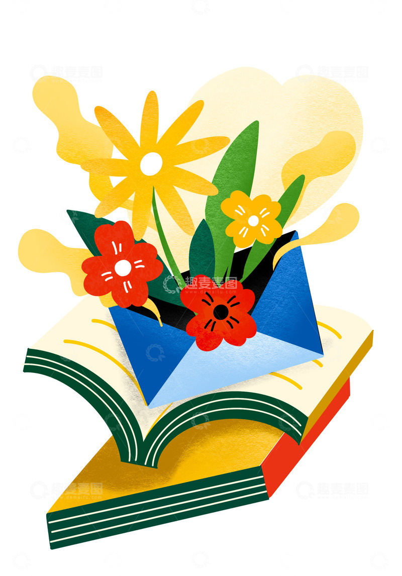 源文件下载【趣麦麦图】教师节花束透明素材卡片节日