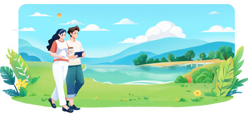 节假日郊游背景