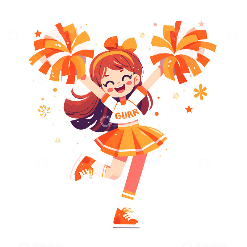 高清大图下载【趣麦麦图】跳啦啦操的女孩