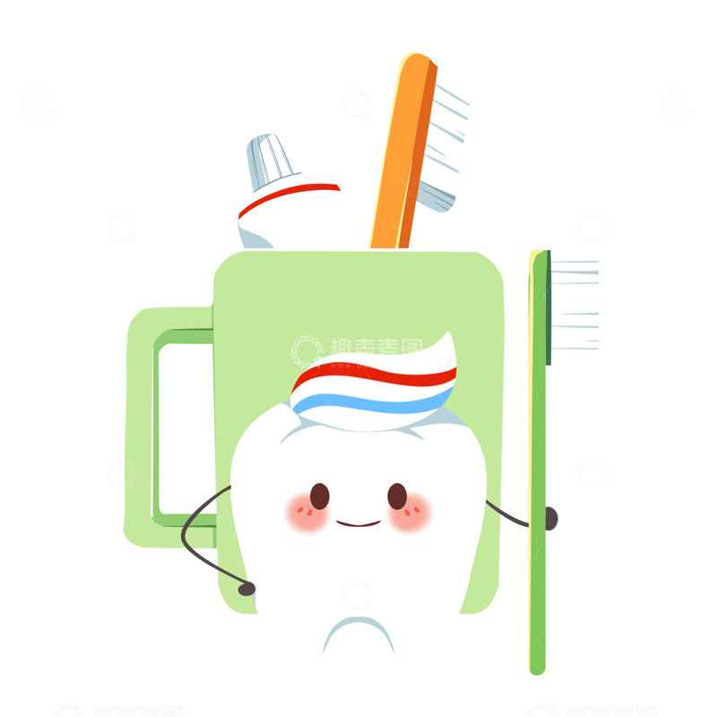 源文件下载【趣麦麦图】爱牙日爱护牙齿刷牙素材