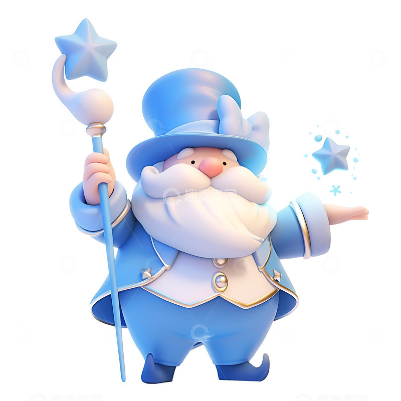 高清大图下载【趣麦麦图】大胡子魔法师