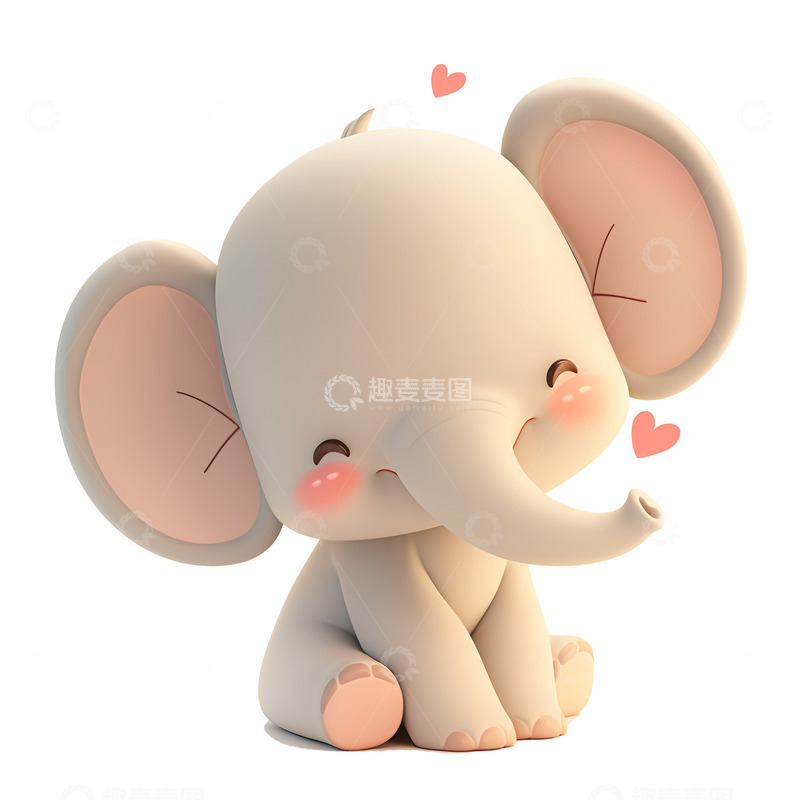 高清大图下载【趣麦麦图】一头可爱的大象宝宝