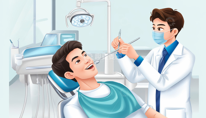 高清大图下载【趣麦麦图】治疗牙齿的牙医