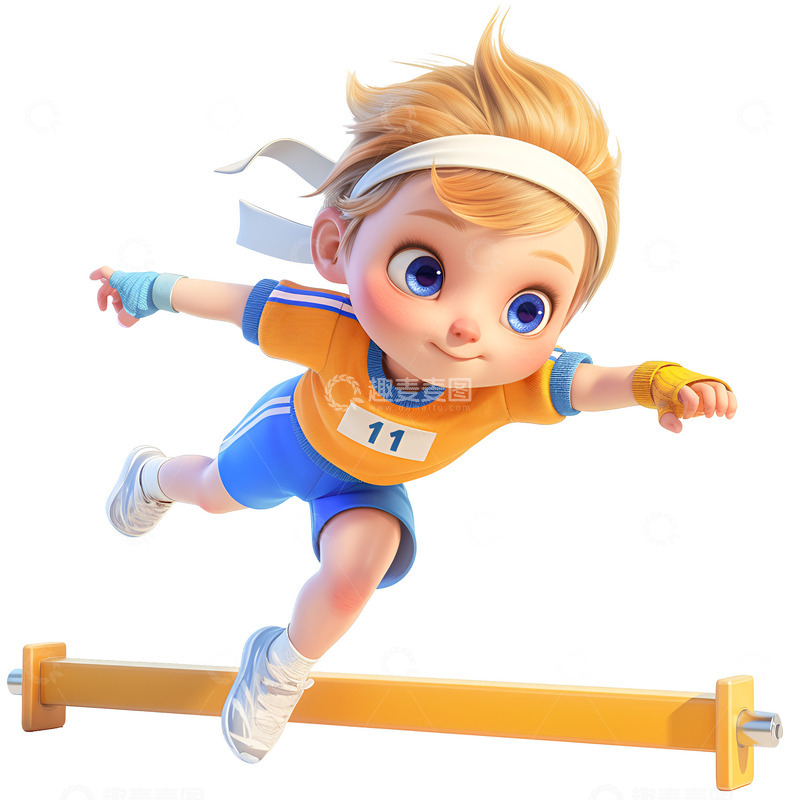 高清大图下载【趣麦麦图】-一个跨栏运动员