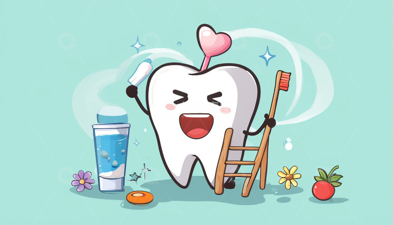 高清大图下载【趣麦麦图】医疗插画牙龈护理