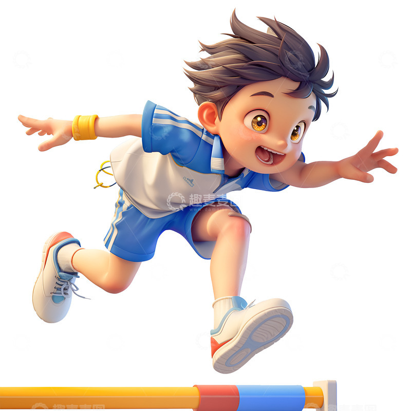 高清大图下载【趣麦麦图】-跨栏跑步运动员