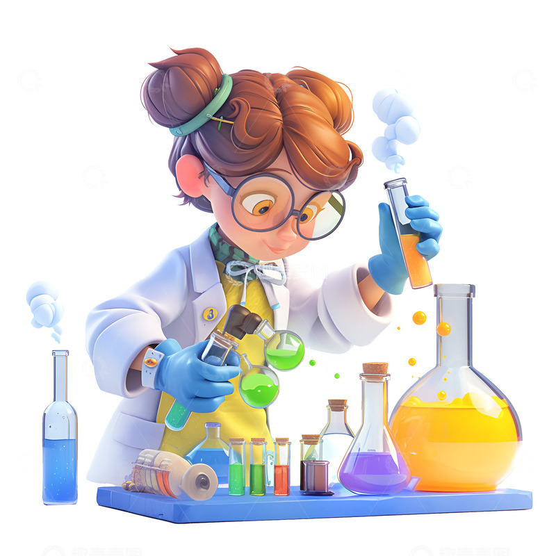 高清大图下载【趣麦麦图】做实验的实验员