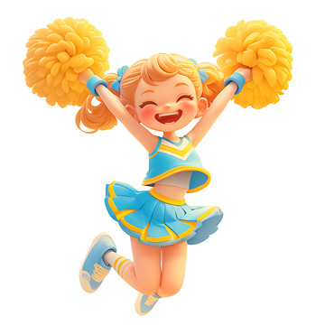 跳啦啦操的小孩