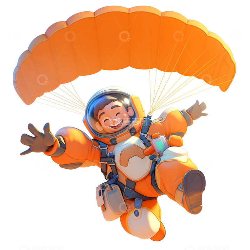 高清大图下载【趣麦麦图】一个跳伞的运动员