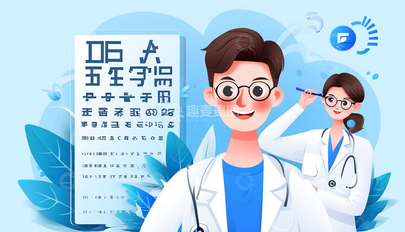 爱眼日爱眼爱生活插画