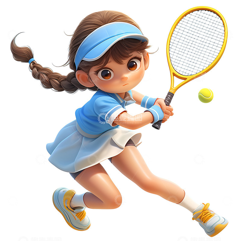 打网球的职业运动员