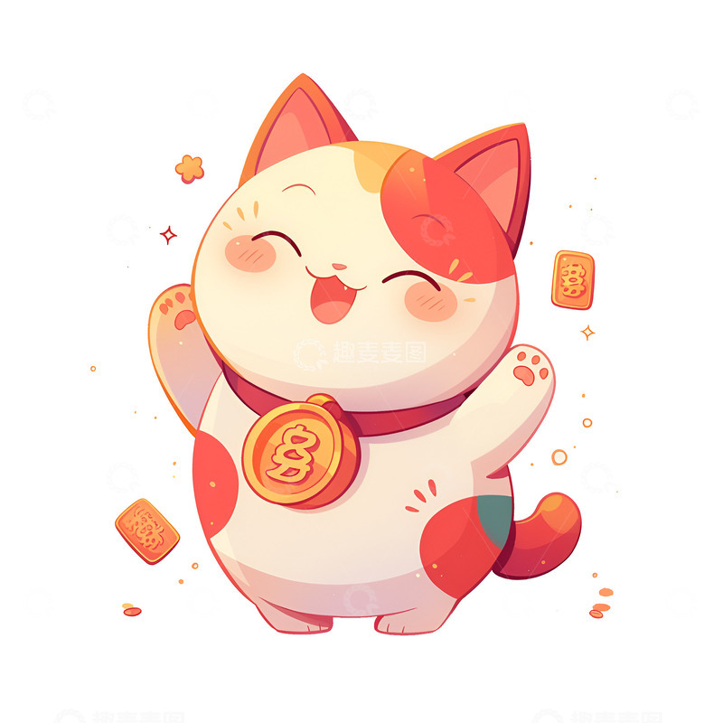 高清大图下载【趣麦麦图】一只可爱的招财猫