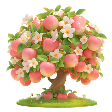 一颗3D苹果树