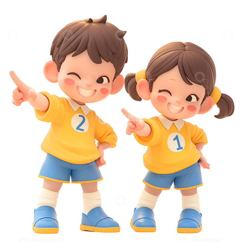 高清大图下载【趣麦麦图】一起跳舞的兄妹