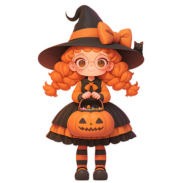 拿着南瓜灯的魔女