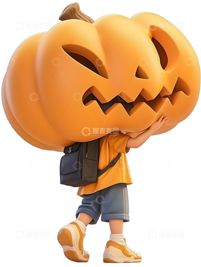 高清大图下载【趣麦麦图】万圣节男孩学生