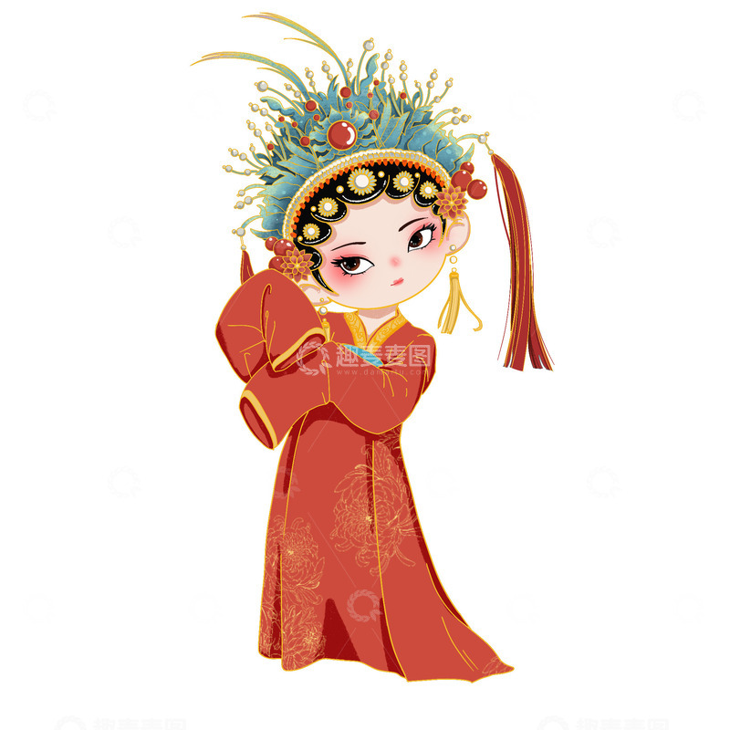 源文件下载【趣麦麦图】戏曲人物卡通