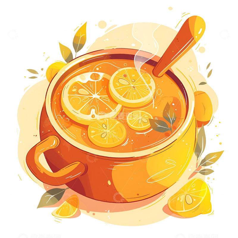 高清大图下载【趣麦麦图】一壶美味水果茶