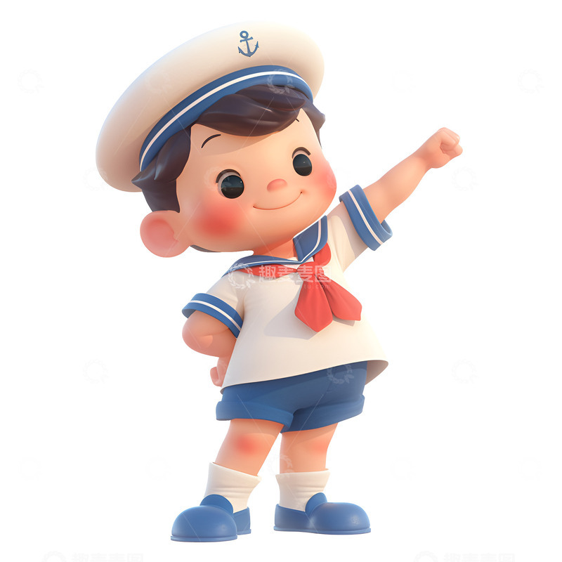 高清大图下载【趣麦麦图】穿着海军服的小男孩